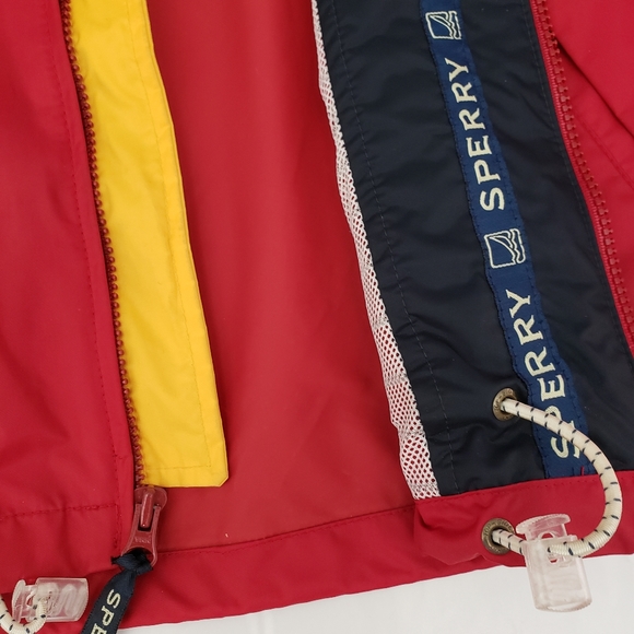 Men's Sperry Top Sider Vented Sailing Boating Wind Jacket Red Size Large L - Picture 5 of 10